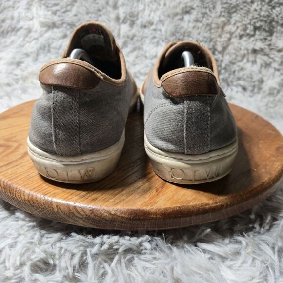 Vans OTW Mens Size 13 Shoes Gray Brown Boho Print Leather Canvas Lace Up Sneaker - Picture 4 of 10